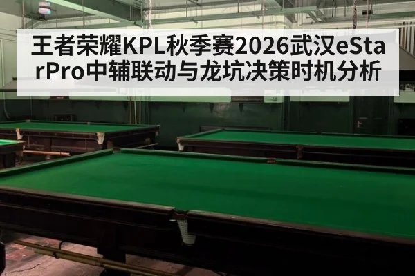 王者荣耀KPL秋季赛2026武汉eStarPro中辅联动与龙坑决策时机分析